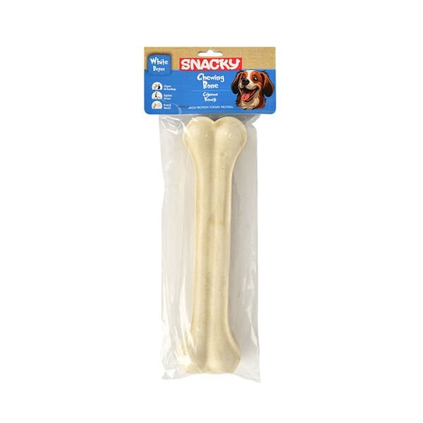 Snacky Beyaz Preslenmiş Yüksek Proteinli Köpek Çiğneme Kemiği 1 Adet 245 Gr