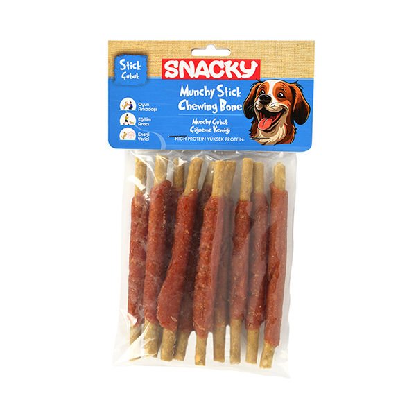 Snacky Munchy Ördekli Sargılı Kemik Köpek Ödül 10 Adet 120 Gr
