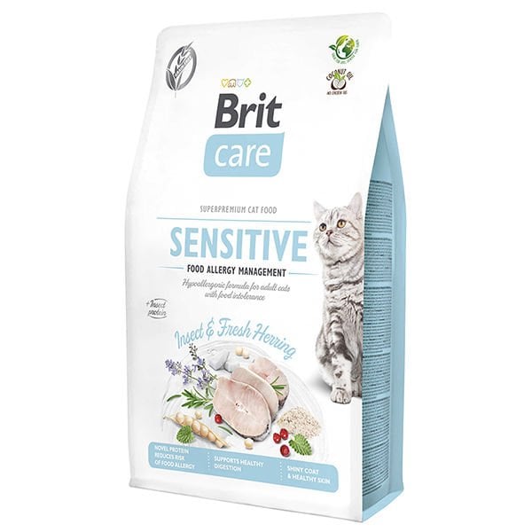 Brit Care Hipoalerjenik Sensitive Ringa Balıklı  Böcekli Tahılsız Yetişkin Kedi Maması 2 Kg