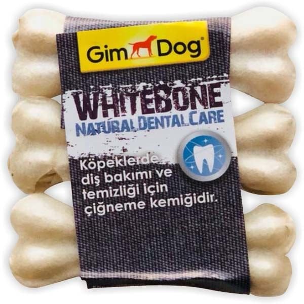 Gimdog Mordimi Ağız ve Diş Sağlığı için Sütlü Köpek Çiğneme Kemiği 3 Adet 60 Gr