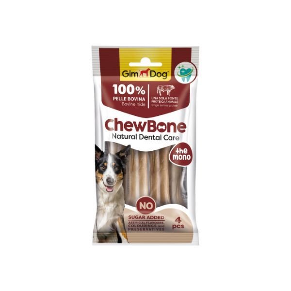 Gimdog Chew Bone Diş Sağlığı Destekleyici Naturel Press Köpek Çiğneme Kemiği 80 Gr 8.9 Cm 4 Adet