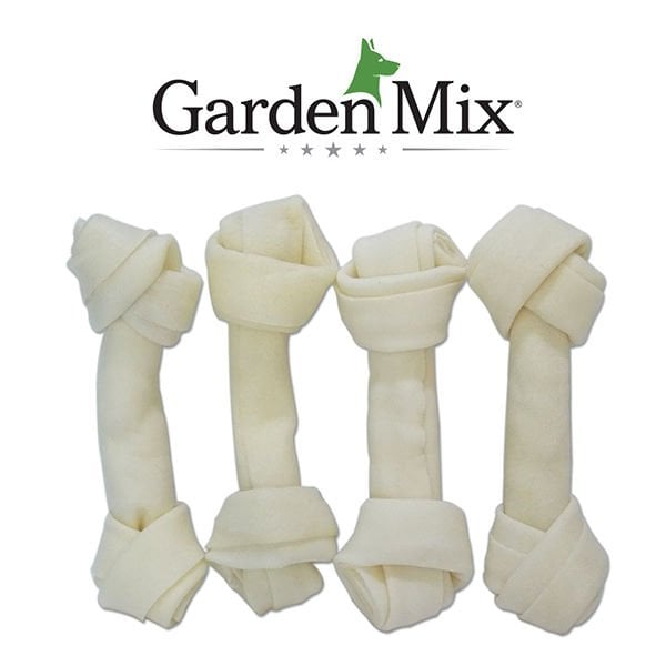Garden Mix Beyaz Düğümlü Köpek Ödül Kemiği 4x5x5.5 Cm