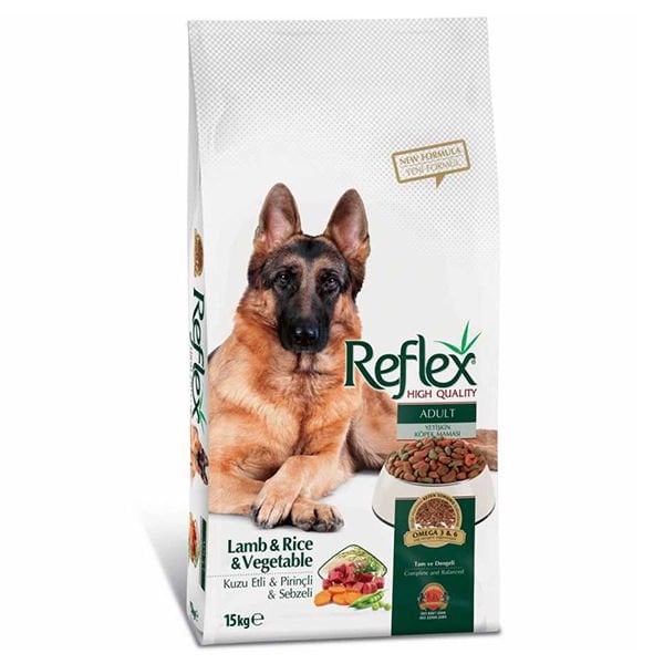 Reflex Adult Kuzu ve Pirinçli Sebzeli Yetişkin Köpek Maması 15 Kg