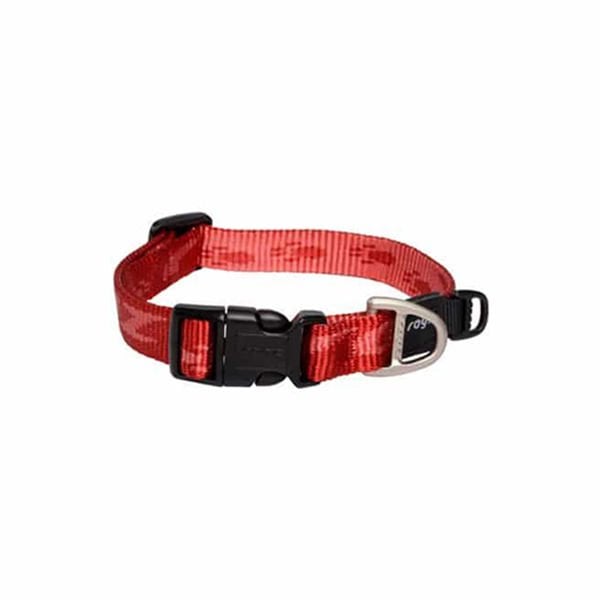 Rogz Alpinist Halsband Desenli Köpek Boyun Tasması Kırmızı Medium 26x40 Cm