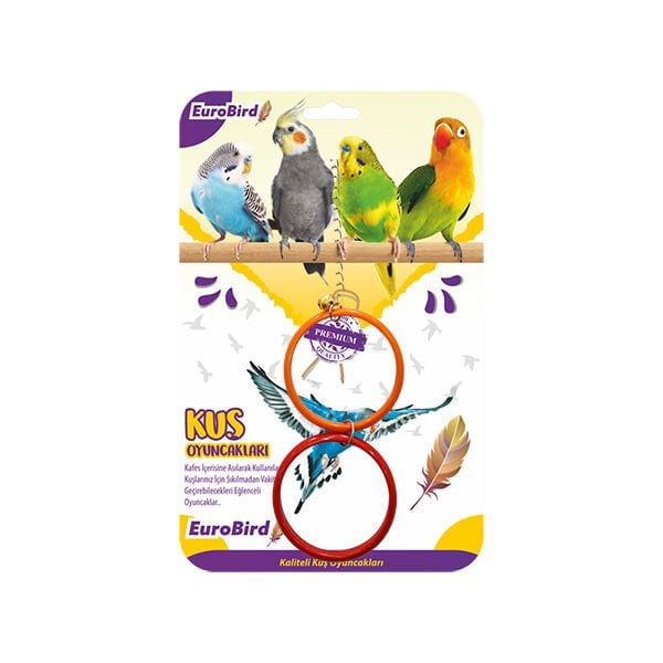 Euro Bird İkili Halka Kuş Oyuncağı Renkli