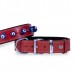 Doggie Comfort Deri Nazar Boncuklu Köpek Boyun Tasması Large Kırmızı 4x57-65 Cm