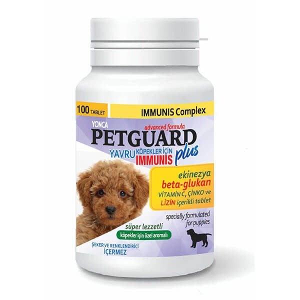 Petguard Plus Beta Glukan Immunis Ekinezyalı Yavru Köpek Vitamini 100 Adet