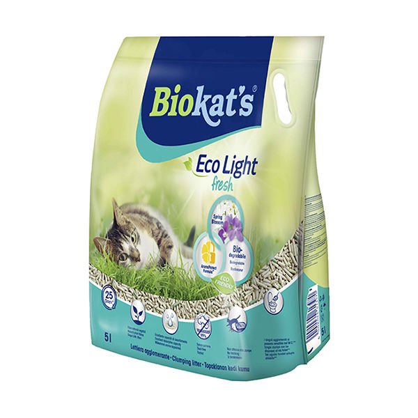 Biokats Eco Light Fresh Spring Blossom Bahar Çiçeği Kokulu Pelet Kedi Kumu 5 Lt