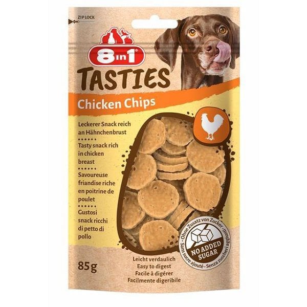 8in1 Tasties Chicken Chips Tavuklu Cips Köpek Ödül Maması 85 Gr