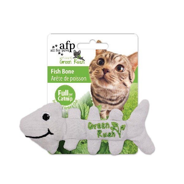 Afp Green Rush Kedi Otlu Balık Kılçığı Peluş Kedi Oyuncağı